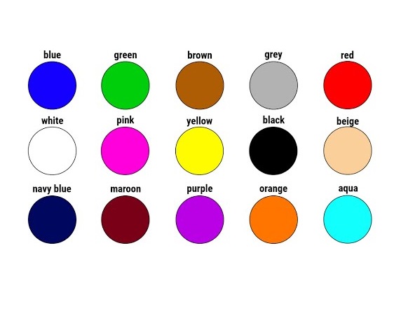 English dictionary - Colors
