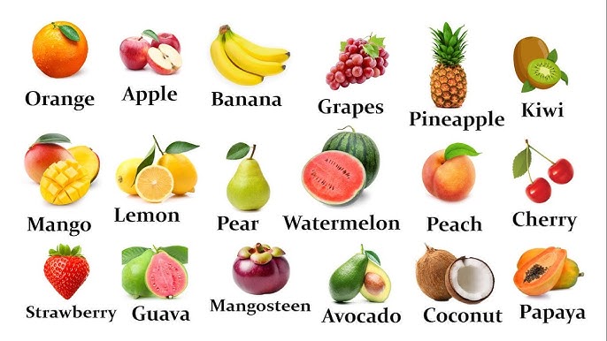 English dictionary - Fruits