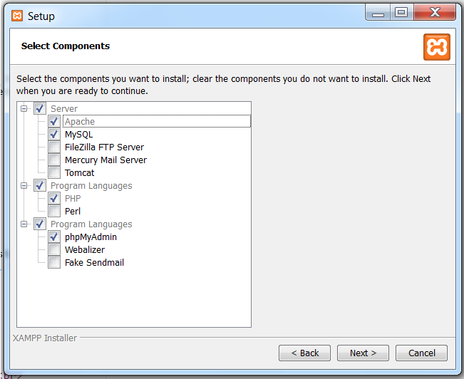 components XAMPP
